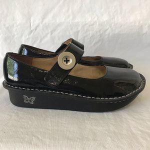 Alegria Black Patent Leather Mary Jane Shoes